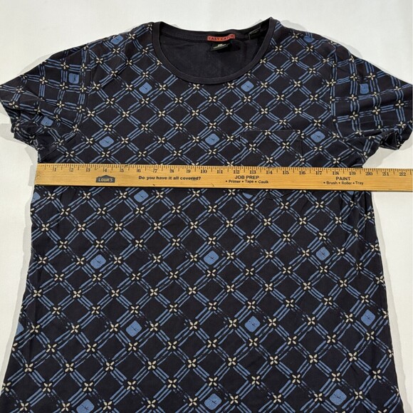 Scotch & Soda Men's Cotton Jersey Crew Neck Geometric Blue AOP Printed T-Shirt L - Picture 7 of 12